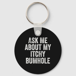Bachelor Party Groom Itchy Bumhole Adult Humour Pu Keychain