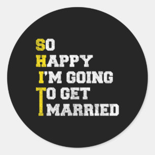 Bachelor Party Groom Shirt1 Classic Round Sticker
