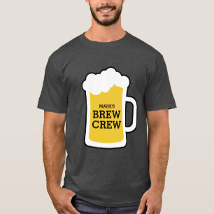 Bachelor Party Grooms Brew Crew T-Shirt
