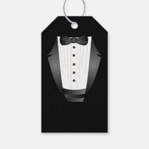 Bachelor Party Groomsman Team Groom black tuxedo Gift Tags