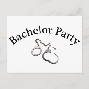 Bachelor Party Handcuffs Postcard