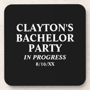 Bachelor Party In Progress Coaster