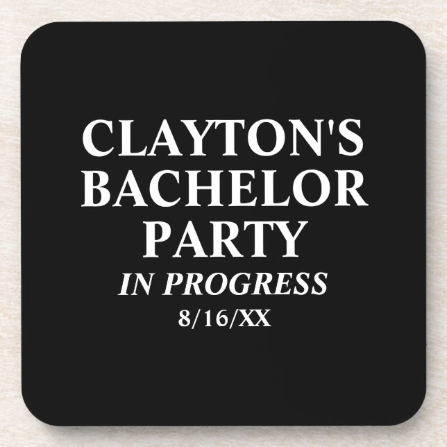 Bachelor Party In Progress Coaster (Front)