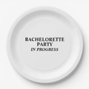 Bachelor Party In Progress Paper Plates
