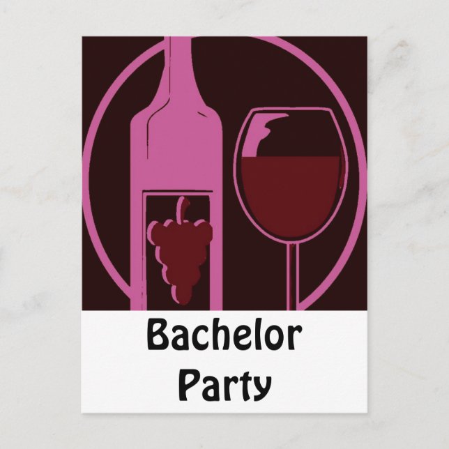 Bachelor Party Invitation Postcard (Front)