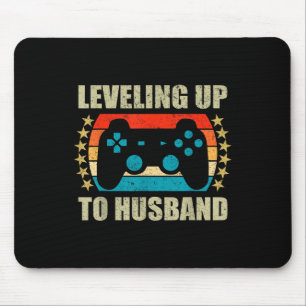 Bachelor Party Levelling Up To Husband Groom Gamin Mouse Pad