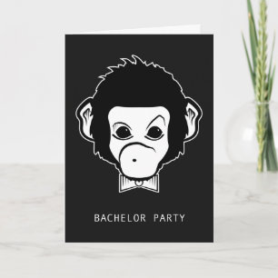 bachelor party mister monkey invitation