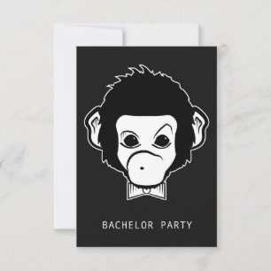 bachelor party mister monkey invitation