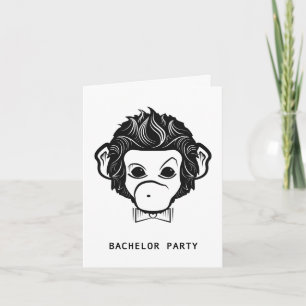 bachelor party mister monkey invitation