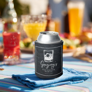 Bachelor party modern stylish can cooler