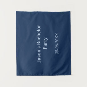 Bachelor party name date simple minimal best man tapestry