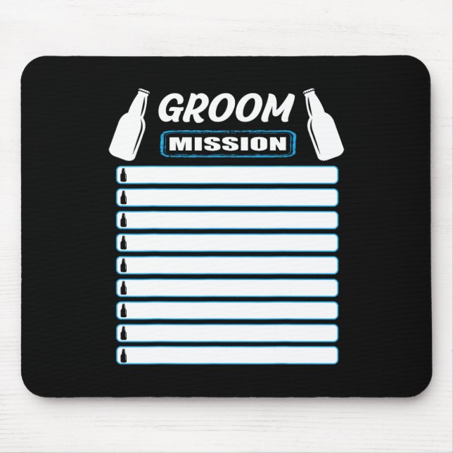 Bachelor Party Outfit With Checklist - Bachelor Pa Mouse Pad (Front)