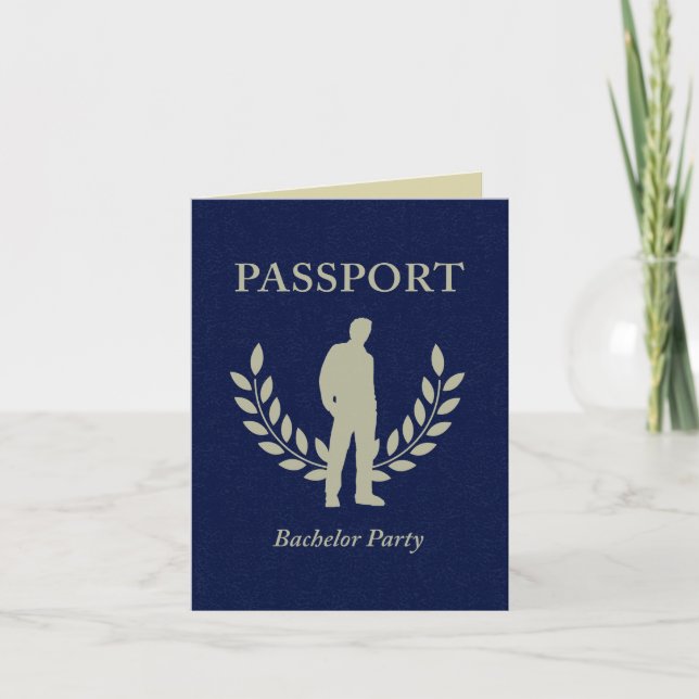 bachelor party passport invitation (Front)