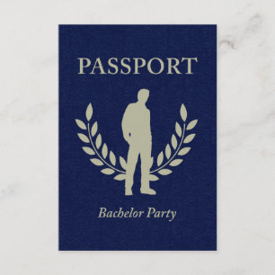 bachelor party passport invitation