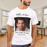 Bachelor party photo man myth legend name fun