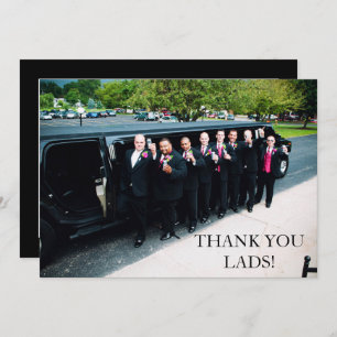 Bachelor Party Photo Thank You Card
