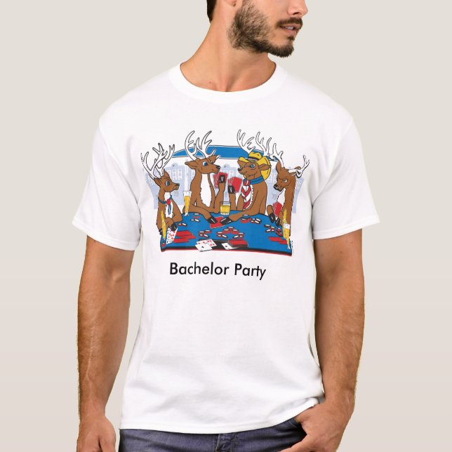 Bachelor Party Poker in Vegas T-Shirt (Front)