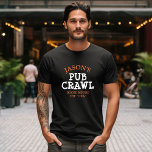 Bachelor Party Pub Crawl Personalized Tri-Blend Shirt<br><div class="desc">A custom personalized Pub Crawl t-shirt for the bachelor party,  this design may be edited with the groom's name and any other desired text. Available in many styles - short sleeve,  long sleeve,  hoodie,  tank top and more.</div>