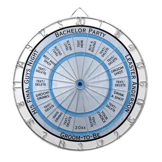 Bachelor Party Regulation Dart Board (Front)