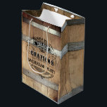 Bachelor Party Rustic Whiskey Barrel Medium Gift Bag<br><div class="desc">Rustic whiskey barrel design featuring bold western typography. Personalize this design with your own text. Further customize this design by selecting the "customize further" link if desired.</div>