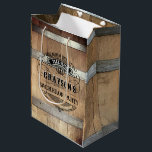 Bachelor Party Rustic Whiskey Barrel Medium Gift Bag<br><div class="desc">Rustic whiskey barrel design featuring bold western typography. Personalize this design with your own text. Further customize this design by selecting the "customize further" link if desired.</div>
