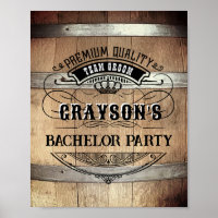Bachelor Party Rustic Whiskey Barrel