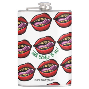 Bachelor Party Scramble Talk Birdie Skull Lips Hip Flask