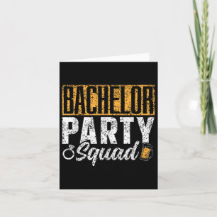 Bachelor Party Squad Bride Groom Team _1 Card