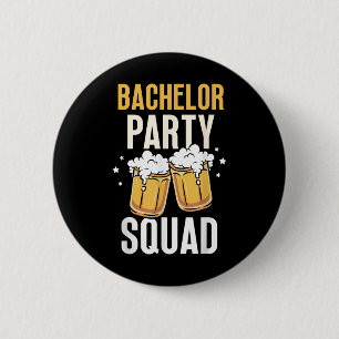 Bachelor Party Squad Bride Groom Team  2 Inch Round Button