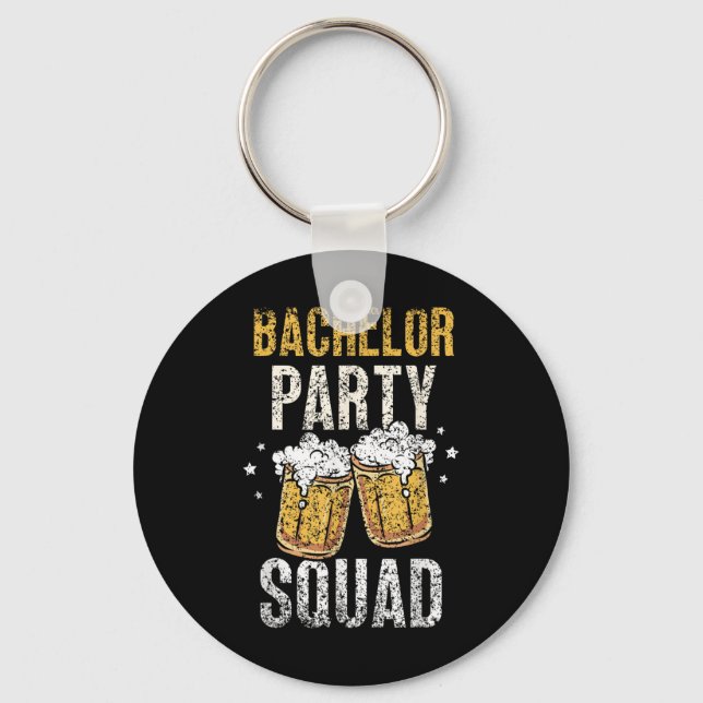 Bachelor Party Squad Bride Groom Team _4  Keychain (Front)