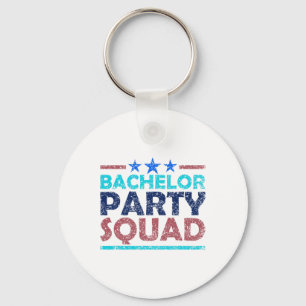 Bachelor Party Squad Team Bride Groom 2  Keychain