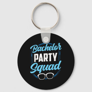 Bachelor Party Squad Team Bride Groom Keychain