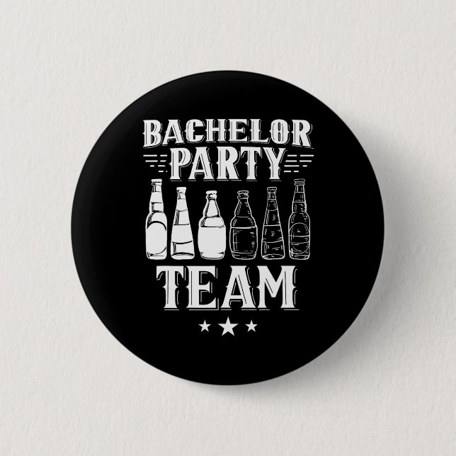 Bachelor Party Team Groom Bride 1  2 Inch Round Button (Front)