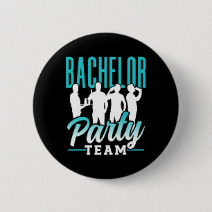 Bachelor Party Team Groom Bride 2 Inch Round Button
