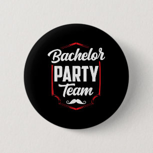 Bachelor Party Team Groom Bride 2 Inch Round Button