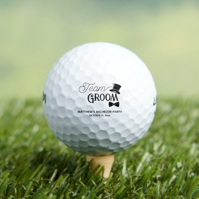 Bachelor Party Team Groom Wedding Favour Golf Balls (Insitu Tee)