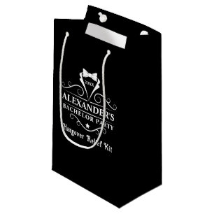 Bachelor Party Tuxedo Tie Hangover Black Small Gift Bag