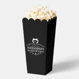 Bachelor Party Tuxedo Tie Snacks and Popcorn Favor Box