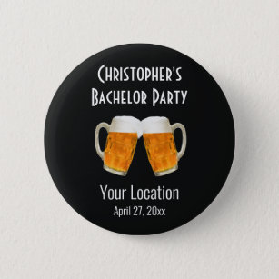 Bachelor Party Wedding Beer Cheers 2 Inch Round Button