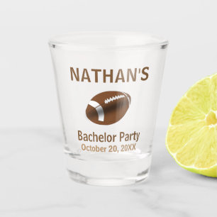 Bachelor Party Wedding Favour Football Shot Glass