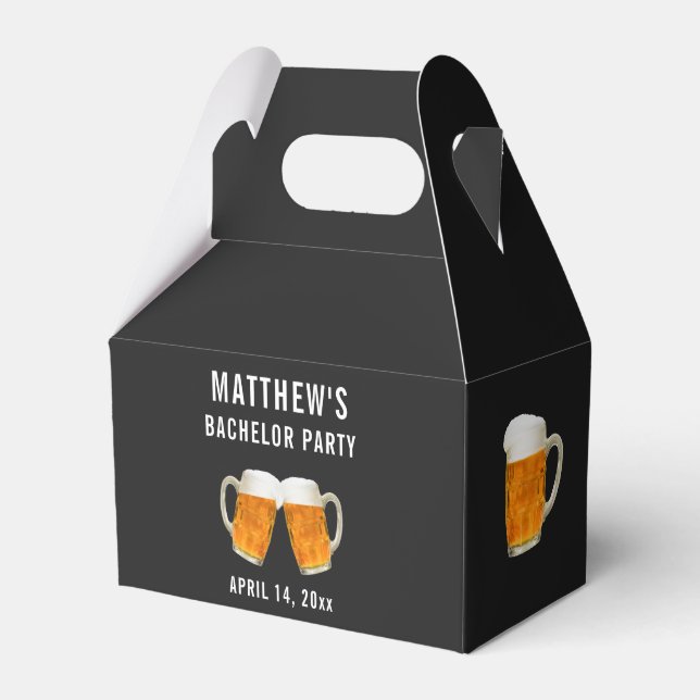 Bachelor Party Wedding Gift Beer Cheers Favor Box (Front Side)