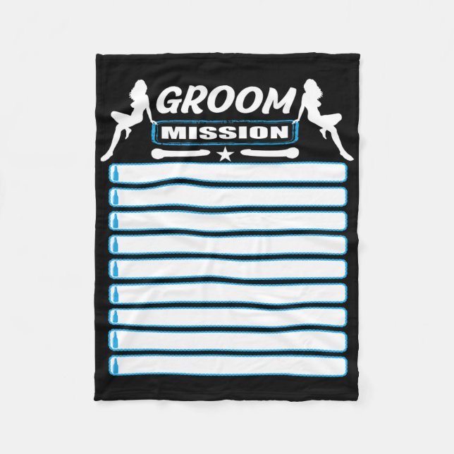 Bachelor Party With Checklist - Tasks For The Groo Fleece Blanket (Front)