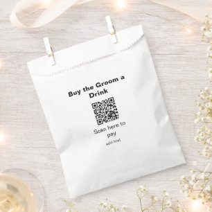 bachelor QR scan to pay groom a drink groomsman Favour Bag