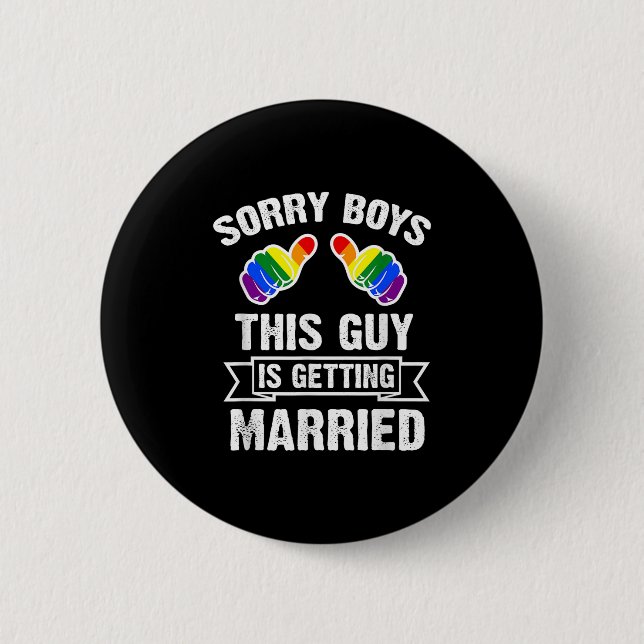 Bachelor Shirt Party Lgbt Gay Pride Groom Bride  2 Inch Round Button (Front)