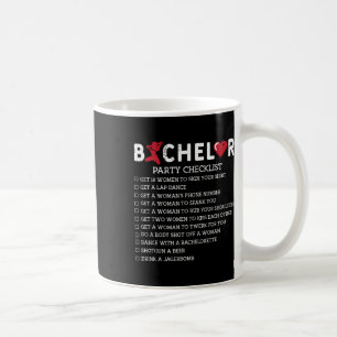 Bachelor Supplies Party Checklist Groom Groomsmen Coffee Mug
