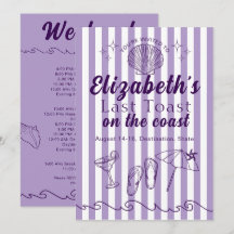 Bachelorette Beach Party Last Toast On the Coast