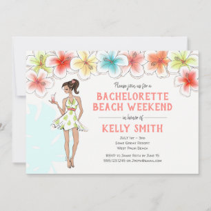 Bachelorette Beach Weekend Getaway Invitation