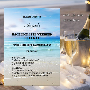 Bachelorette Beach Weekend Template Invitation