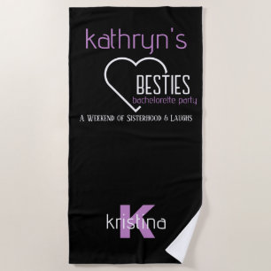 Bachelorette Besties Personalized Beach Towel
