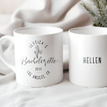 Bachelorette Birth March Flower Chic Black Script Coffee Mug<br><div class="desc">This mug features elegant black script typography adorned with the birth March flower,  creating a chic and timeless design.</div>